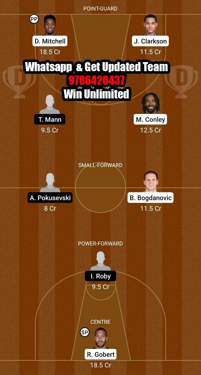 UTA vs OKC Dream11 Team fantasy Prediction NBA