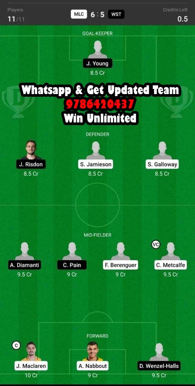 MLC VS WST Dream11 Team fantasy Prediction A League