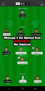 WAR vs EAG 56th Match Dream11 Team fantasy Prediction BYJU'S Pondicherry T10