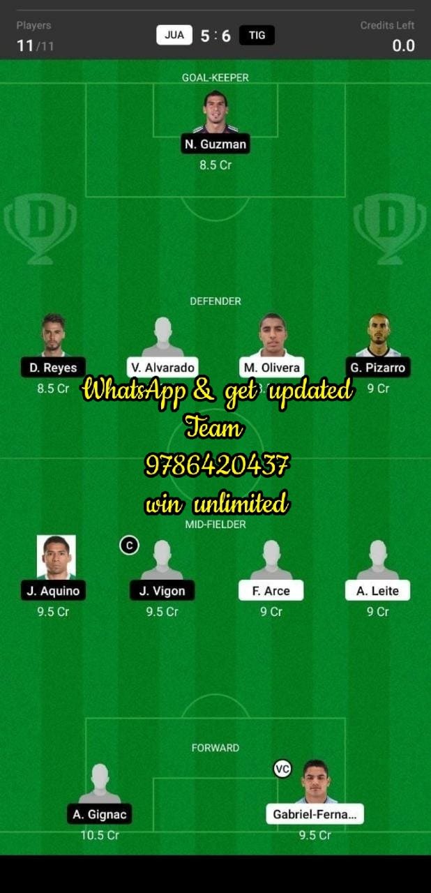 JUA vs TIG Dream11 Team fantasy Prediction Mexican League