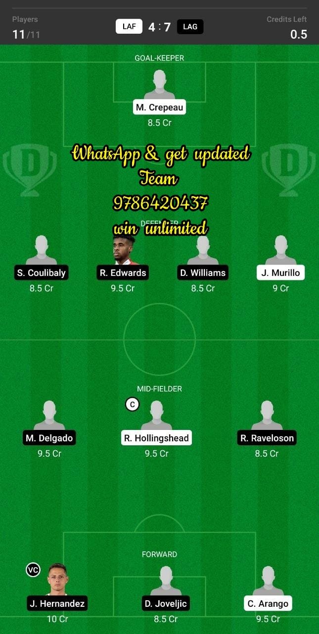 LAF vs LAG Dream11 Team fantasy Prediction Major League Soccer