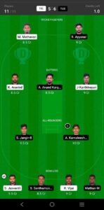TIG vs TUS 5th Match Dream11 Team fantasy Prediction BYJUS Pondicherry Mens T20