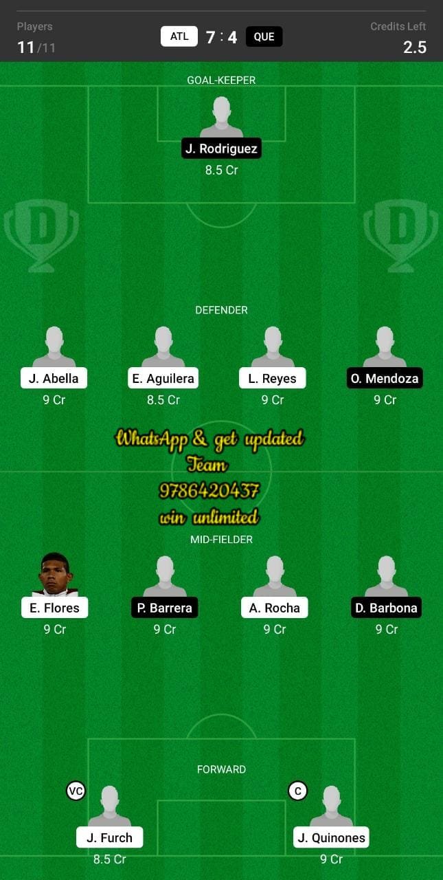 ATL vs QUE Dream11 Team fantasy Prediction Mexican League