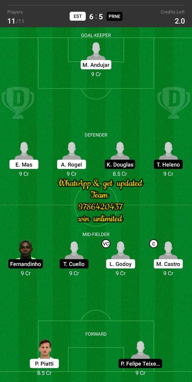 EST vs PRNE Dream11 Team fantasy Prediction Conmebol Libertadores