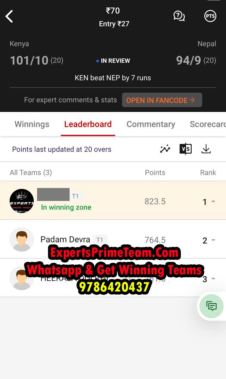 KEN-VS-NEP--Experts-prime-team-results