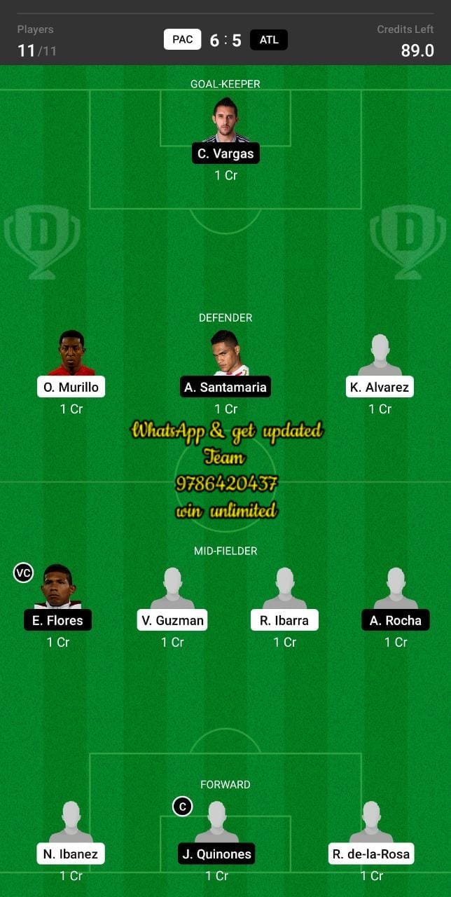 PAC vs ATL Dream11 Team fantasy Prediction Mexican League