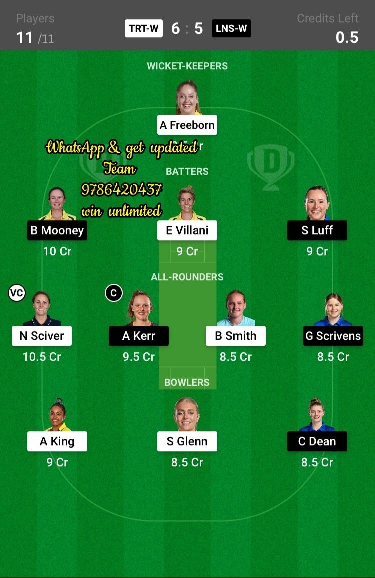 TRT-W vs LNS-W 12th Match Dream11 Team fantasy Prediction The Hundred Women