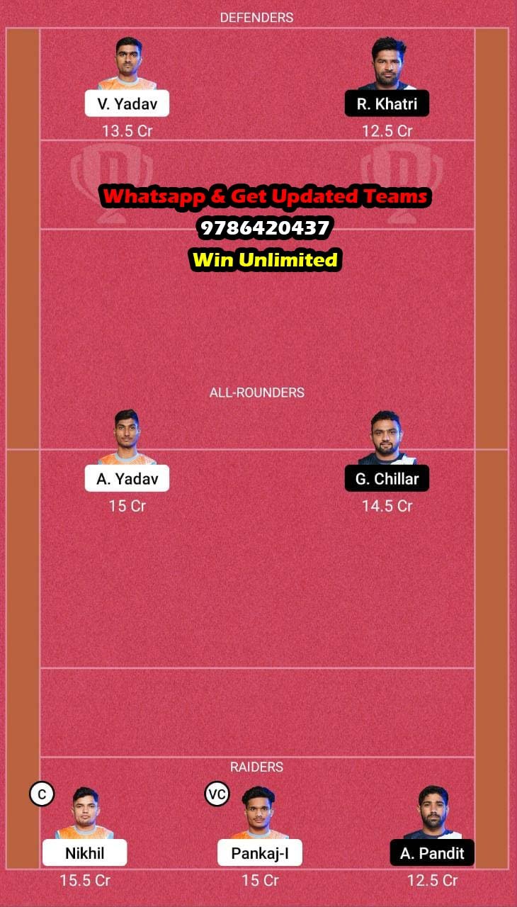 MM vs PEP 52nd Match Dream11 Team fantasy Prediction Yuva Kabaddi Monsoon Edition
