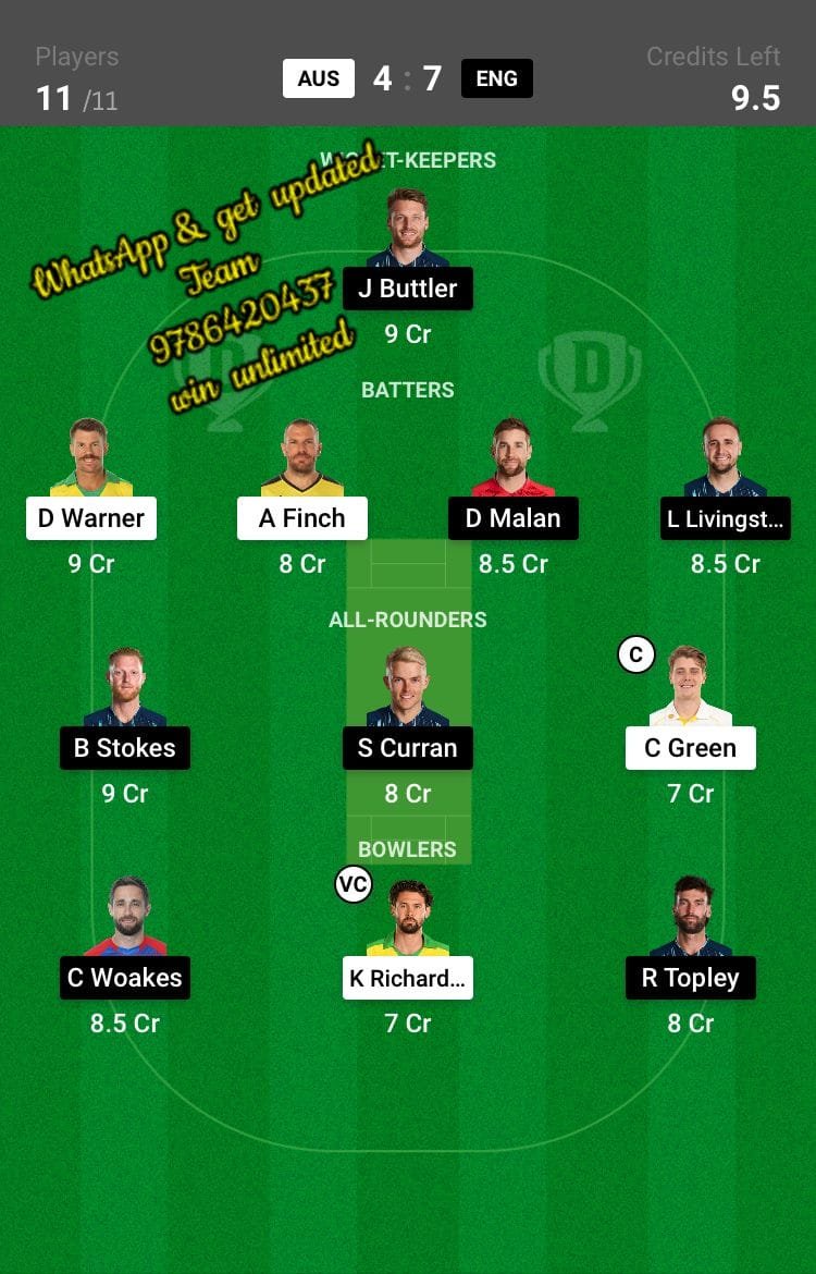 AUS vs ENG 1st T20I Match Dream11 Team fantasy Prediction England tour of Australia