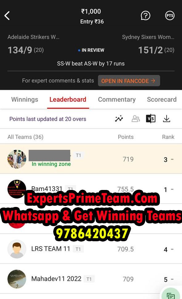 SS-W-Experts-prime-team-results
