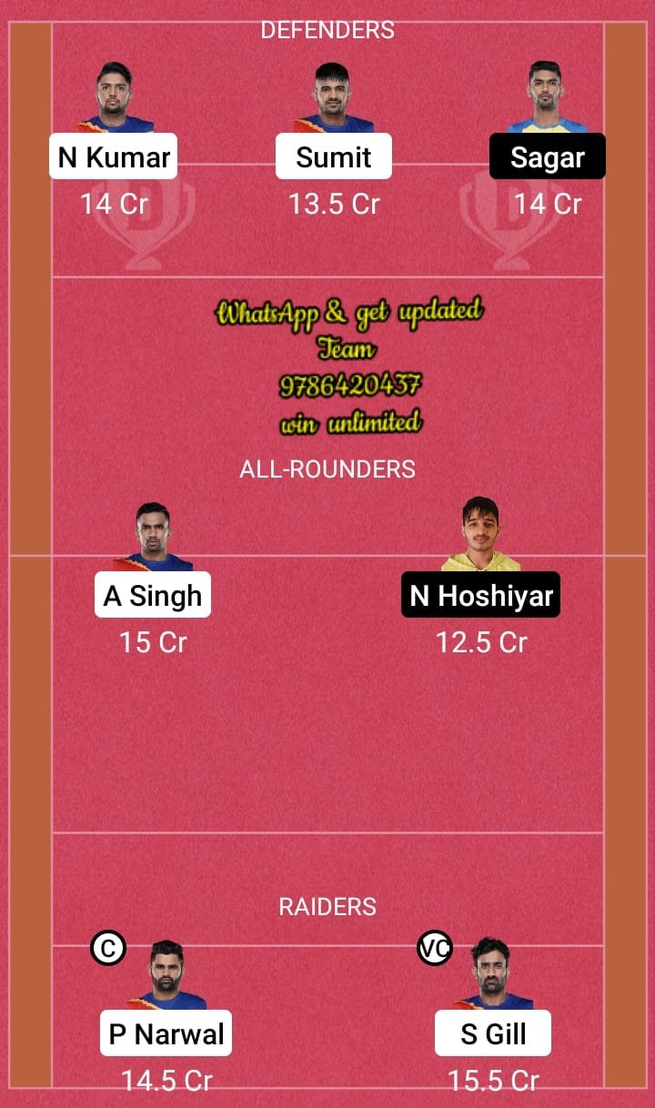 UP vs TAM 37th Match Dream11 Team fantasy Prediction VIVO Pro Kabaddi