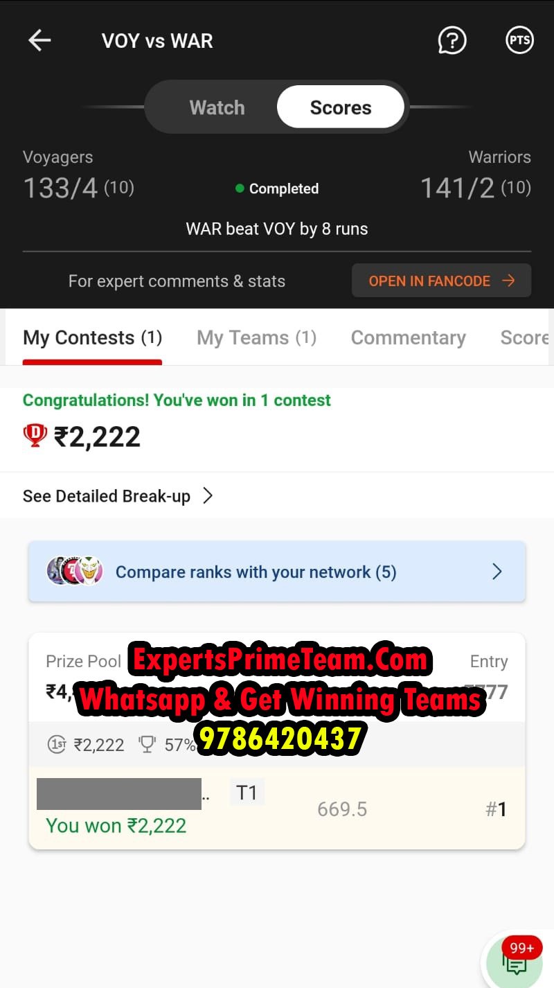 VOY-VS-WAR-Results-Experts-Prime-Team