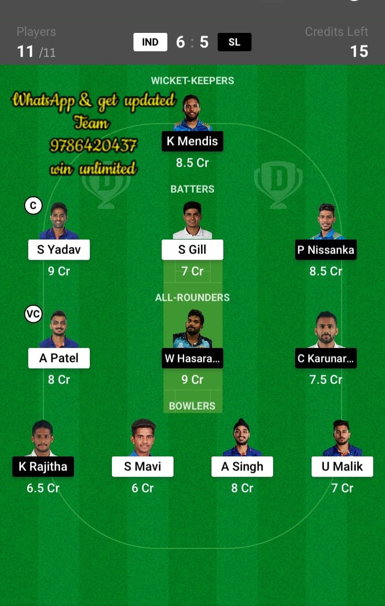 IND vs SL 3rd T20I Match Dream11 Team fantasy Prediction Sri Lanka tour of IndiaIND vs SL 3rd T20I Match Dream11 Team fantasy Prediction Sri Lanka tour of India