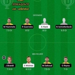 MAZ vs DOR Dream11 Team fantasy Prediction Bundesliga