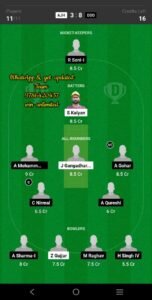 AJH vs DDD 33rd Match Dream11 Team fantasy Prediction ICCA Arabian T20 League