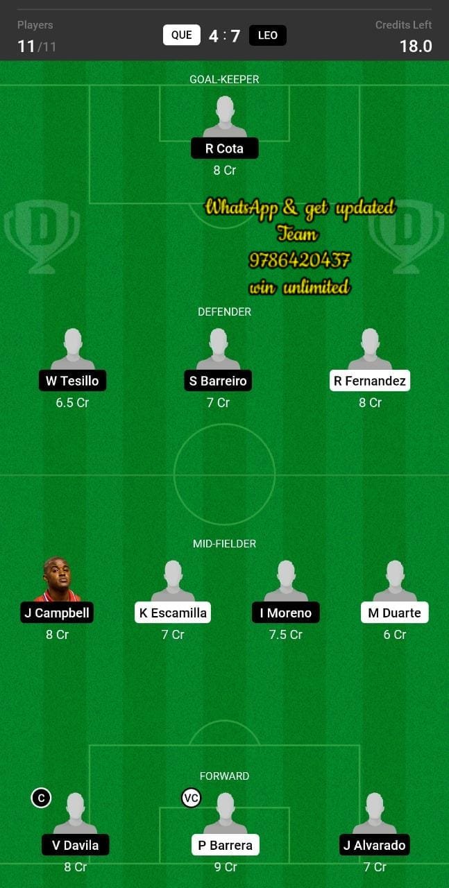 QUE vs LEO Dream11 Team fantasy Prediction Mexican League