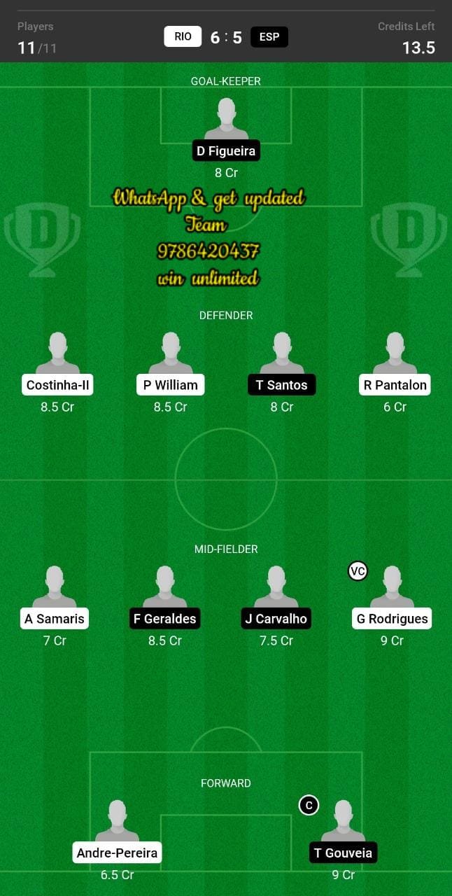 RIO vs ESP Dream11 Team fantasy Prediction Portuguese League