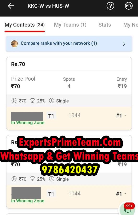 HUS-W-Results-Experts-Prime-Team