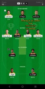 SA vs WI 2nd ODI Match Dream11 Team fantasy Prediction West Indies tour of South Africa