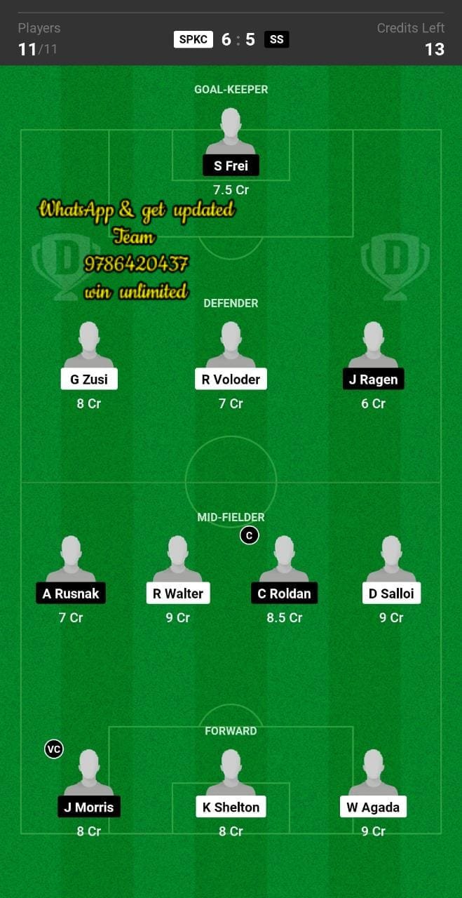 SPKC vs SS Dream11 Team fantasy Prediction MLS