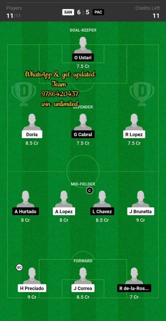 SAN vs PAC Dream11 Team fantasy Prediction Mexican League