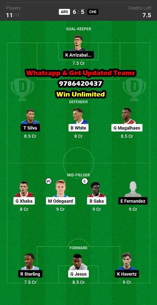 ARS vs CHE Dream11 Team Prediction PL 2021: Captain, Vice-captain- Arsenal  vs Chelsea, Playing 11s Todays Football Emirates at 9:00 PM IST Aug 22 Sun