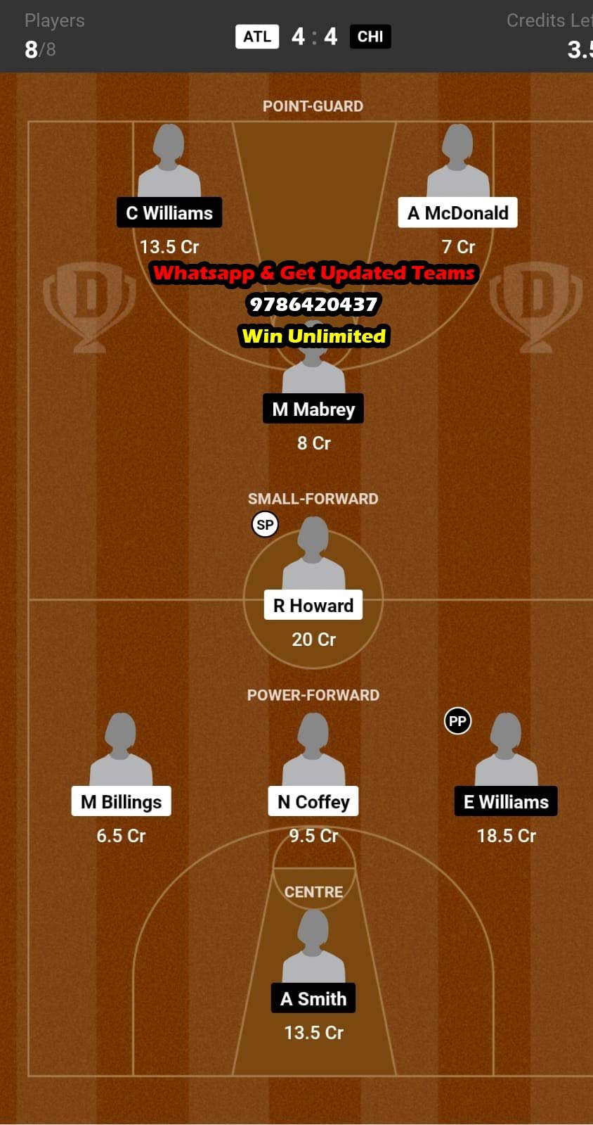 ATL vs CHI Dream11 Team fantasy Prediction American Women's Basketball League