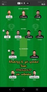 GT vs SRH 62nd Match Dream11 Team fantasy Prediction TATA IPL