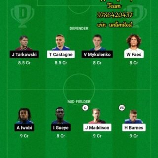 LEI vs EVE Dream11 Team fantasy Prediction Premier League