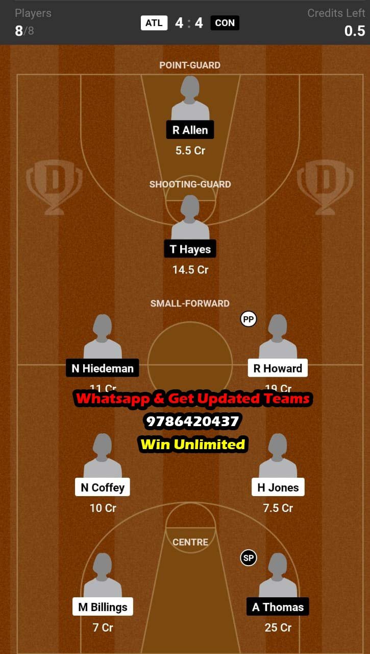 ATL vs CON Dream11 Team fantasy Prediction American Women's Basketball League