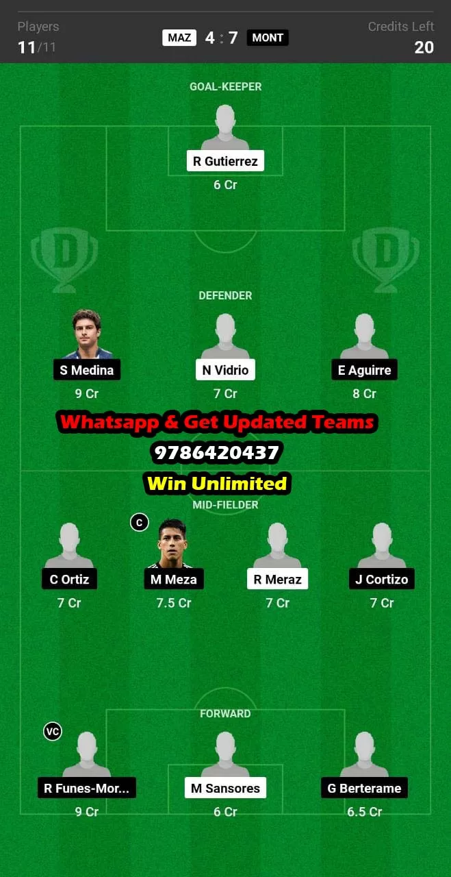 MAZ vs MONT Dream11 Team fantasy Prediction Mexican League