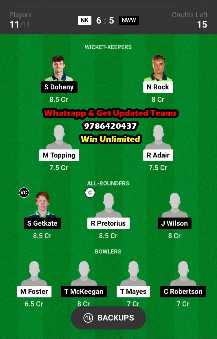 CZ vs SZ 15th Match Dream11 Team fantasy Prediction: Indian Domestic OD