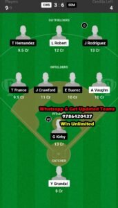 CWS vs SEM Dream11 Team fantasy Prediction MLB