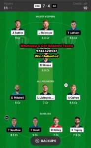 ENG vs NZ 3rd ODI Match Dream11 Team fantasy Prediction New Zealand tour of England 2023