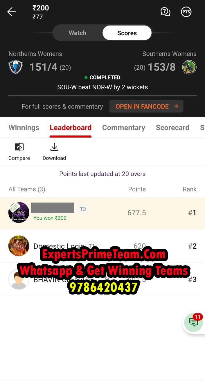 SOU-W-Experts-Prime-Team-Results