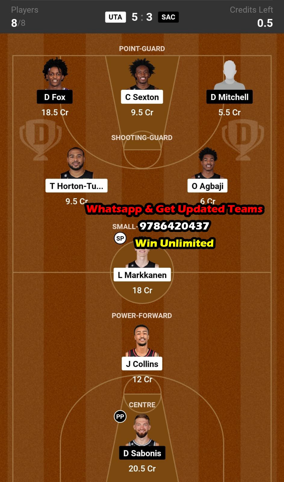 UTA vs SAC Dream11 Team fantasy Prediction NBA