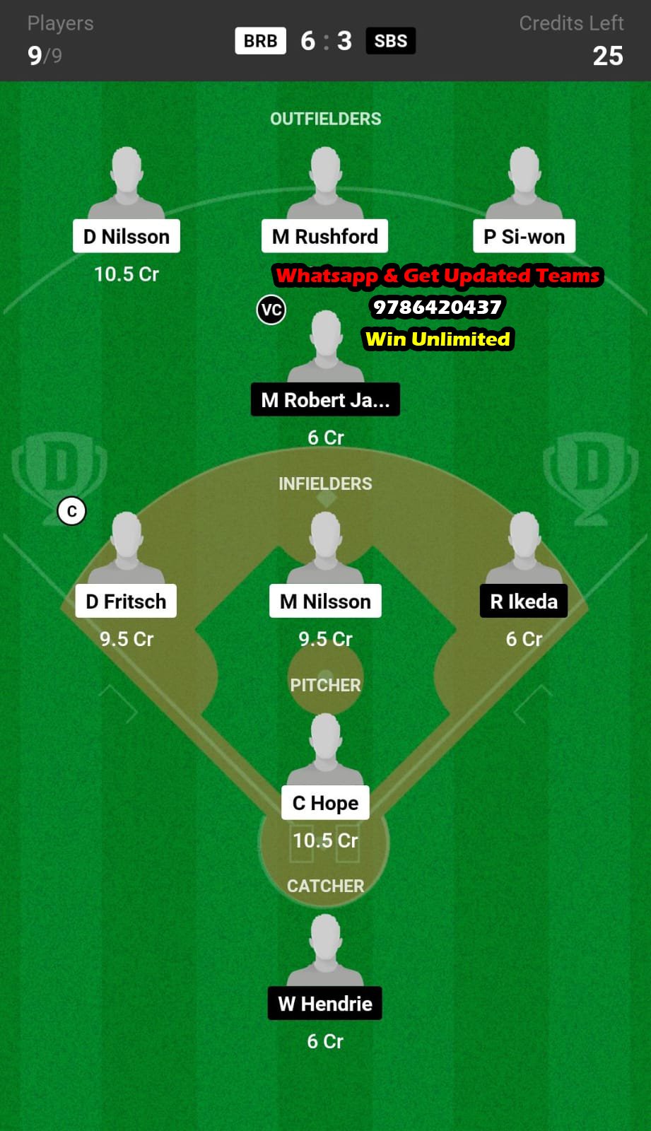 BRB vs SBS Dream11 Team fantasy Prediction Australian Baseball League