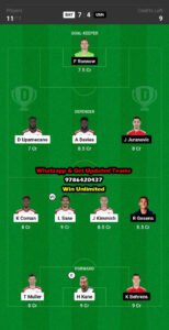 BAY vs UNN Dream11 Team fantasy Prediction Bundesliga