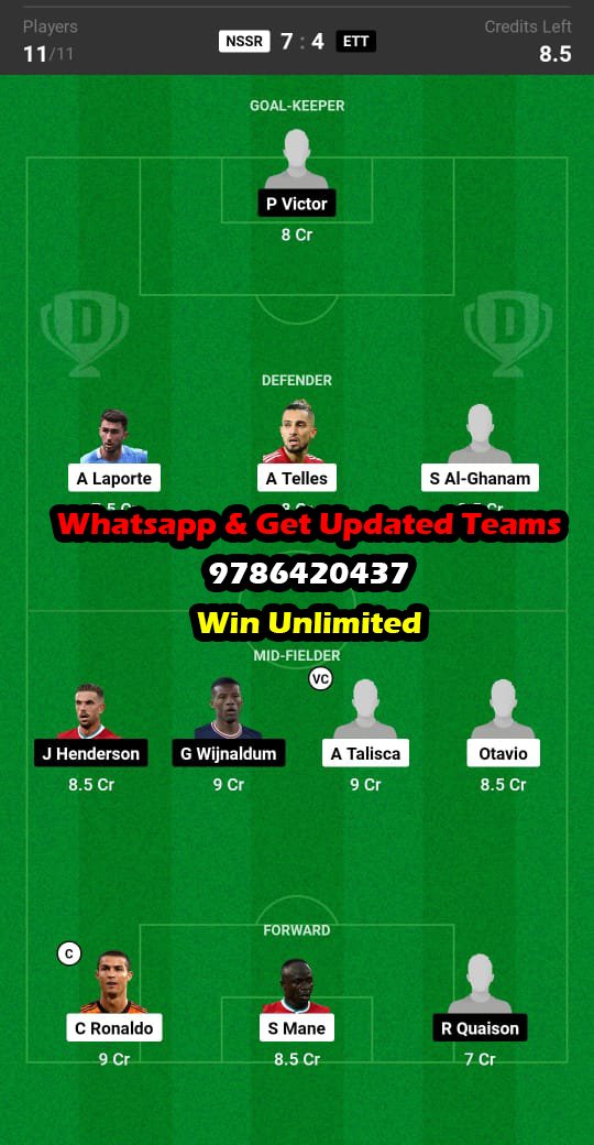 NSSR vs ETT Dream11 Team fantasy Prediction Saudi Arabian League