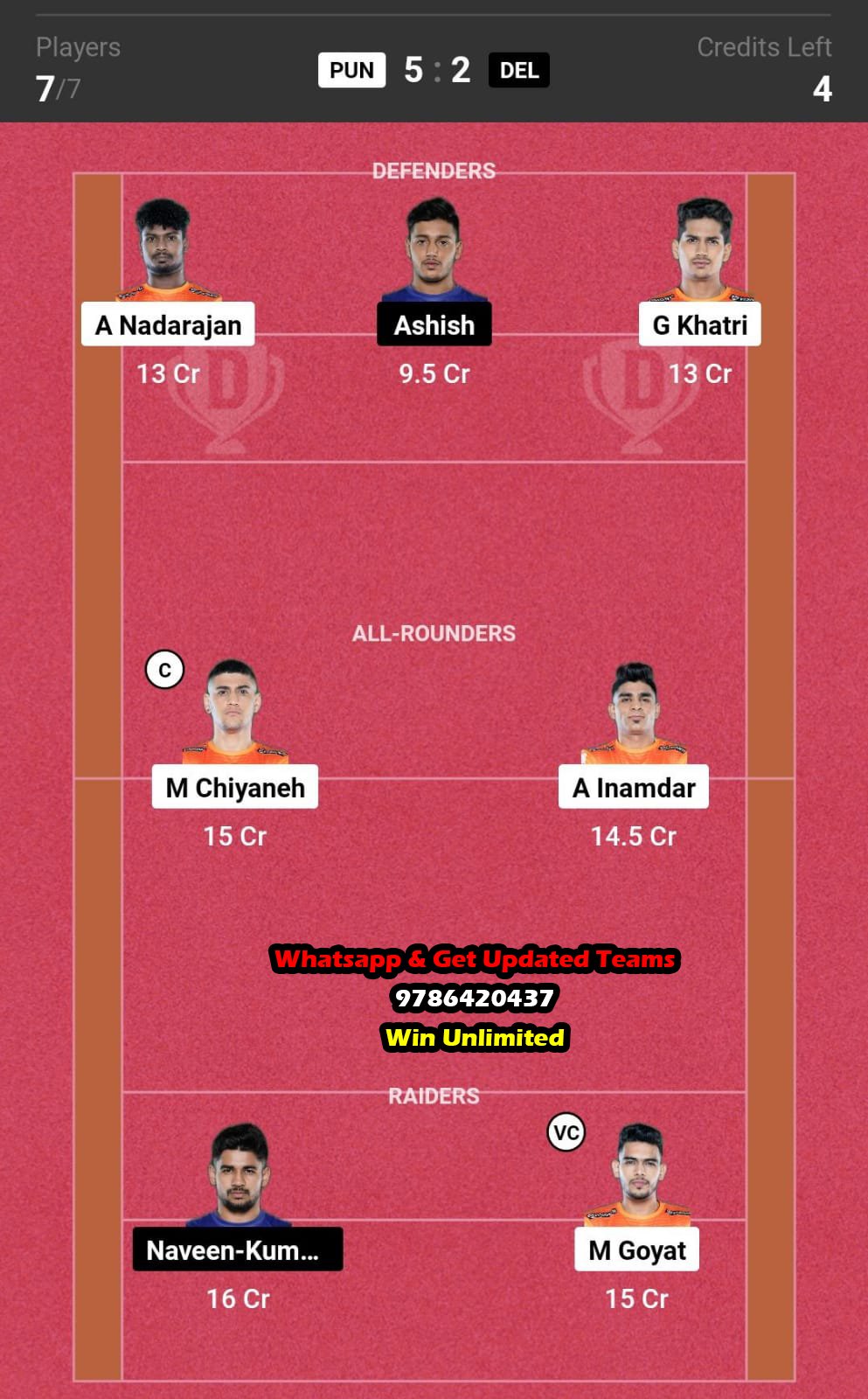 PUN vs DEL 29th Match Dream11 Team fantasy Prediction Pro Kabaddi League