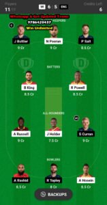 WI vs ENG 5th T20I Match Dream11 Team fantasy Prediction England tour of West Indies 2023