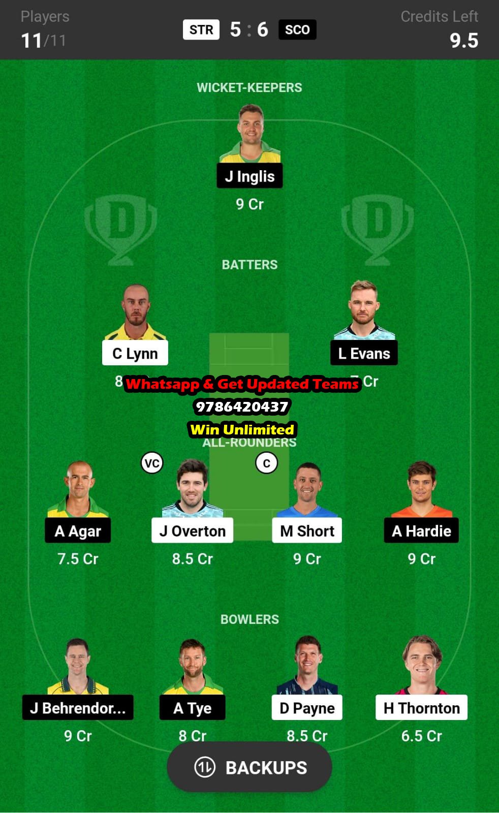 STR vs SCO 27th Match Dream11 Team fantasy Prediction Australian T20 League Bash 2023